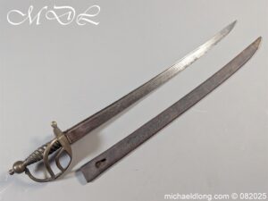 British 1742 Brass Hilted Hanger S Harvey