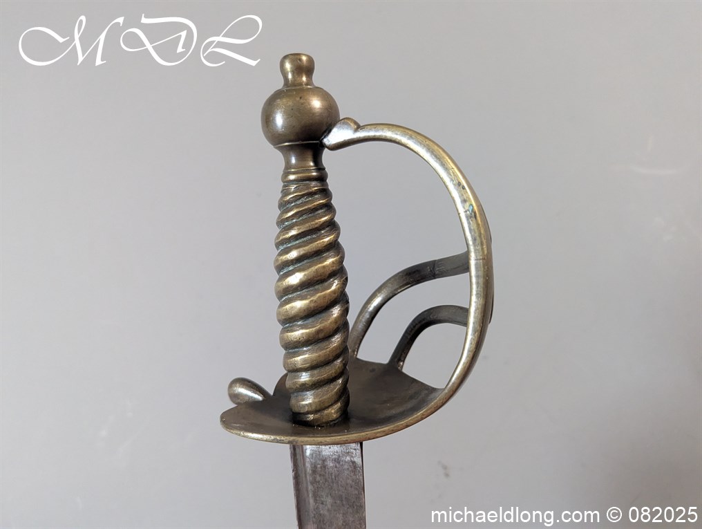 British 1742 Brass Hilted Hanger S Harvey - Image 8