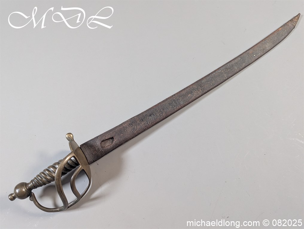 British 1742 Brass Hilted Hanger S Harvey