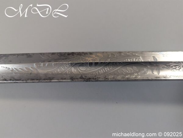 Victorian Queen Westminster Rifles Officers Sword - Image 19