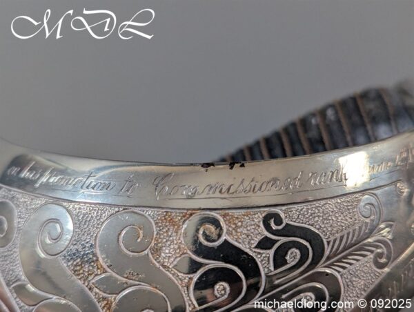 British 1912 Presentation Officers Sword - Regt Segt Major G Hudgell DSO - DCM - Image 16