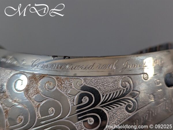 British 1912 Presentation Officers Sword - Regt Segt Major G Hudgell DSO - DCM - Image 15