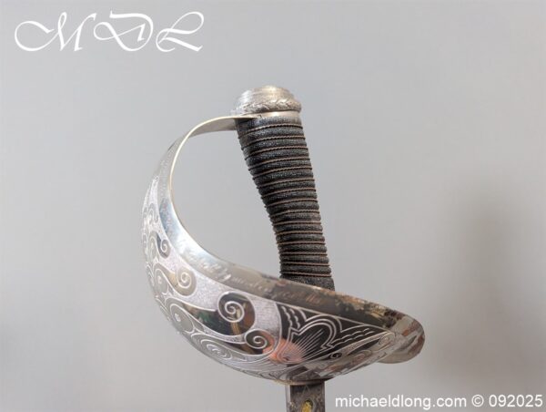 British 1912 Presentation Officers Sword - Regt Segt Major G Hudgell DSO - DCM - Image 6