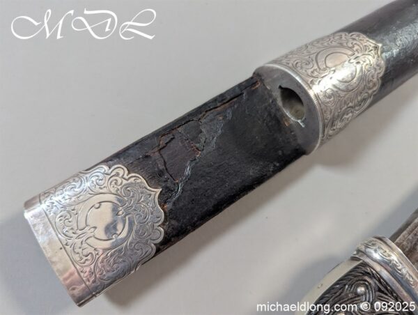 Edwardian Silver Mounted Dress Dirk - Image 13