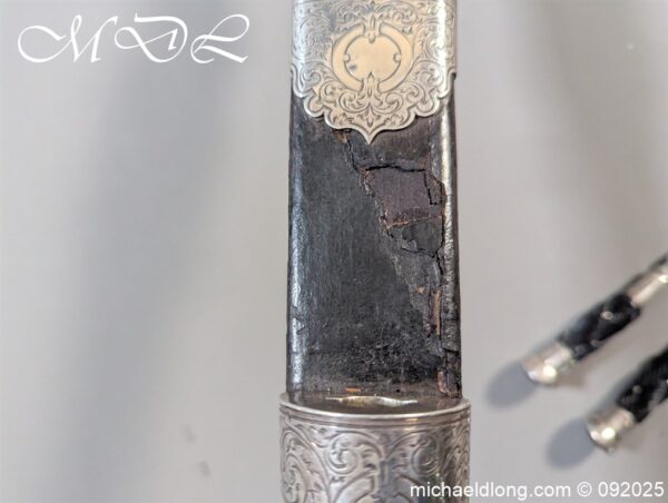 Edwardian Silver Mounted Dress Dirk - Image 4