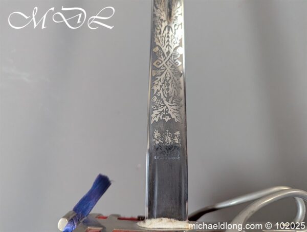 Scottish ER 2 Seaforth Highlanders Officers Sword - Image 23