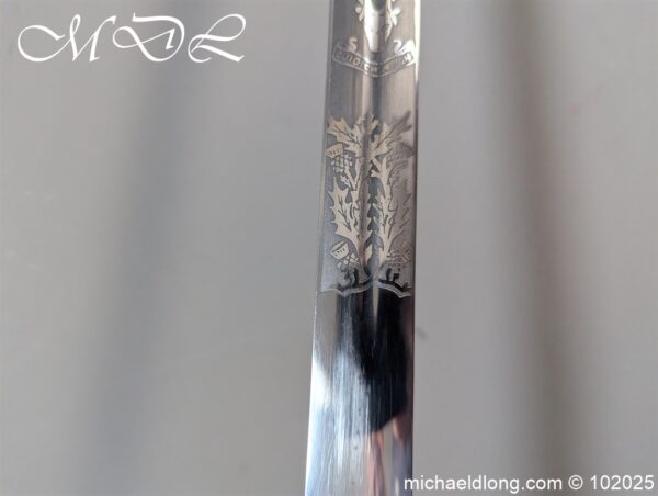 Scottish ER 2 Seaforth Highlanders Officers Sword - Image 15