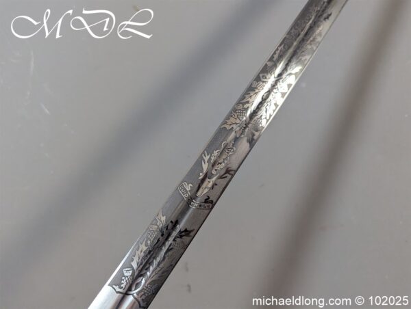 Scottish ER 2 Seaforth Highlanders Officers Sword - Image 12
