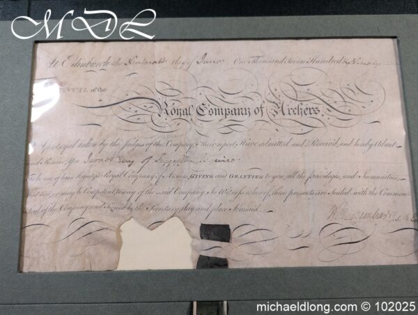 Royal Company of Archers Admittance Indenture dated 1790 - Image 16