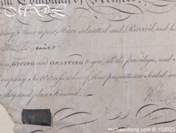 Royal Company of Archers Admittance Indenture dated 1790 - Image 13