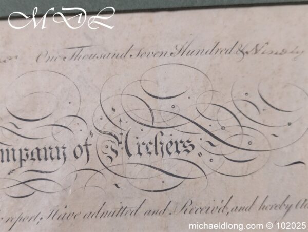 Royal Company of Archers Admittance Indenture dated 1790 - Image 12