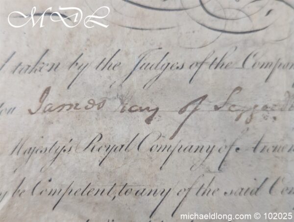 Royal Company of Archers Admittance Indenture dated 1790 - Image 9