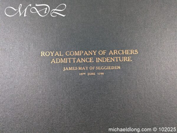 Royal Company of Archers Admittance Indenture dated 1790 - Image 4