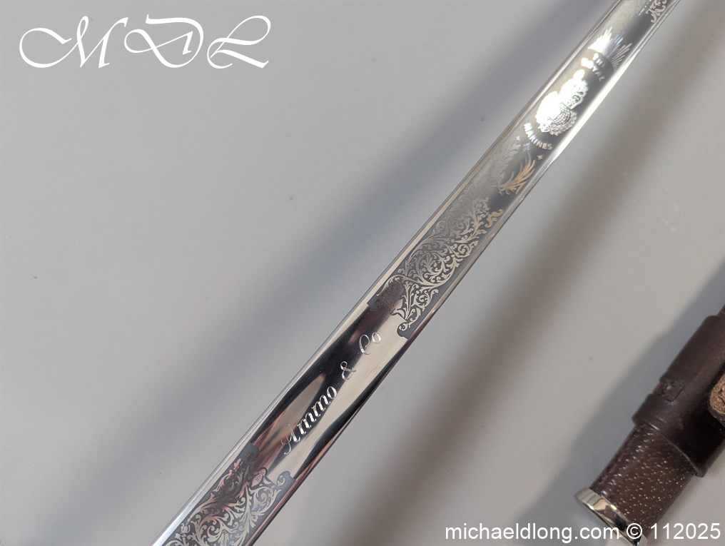 British ER 2 Royal Marines Officers Sword - Image 17