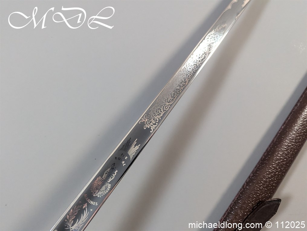 British ER 2 Royal Marines Officers Sword - Image 15
