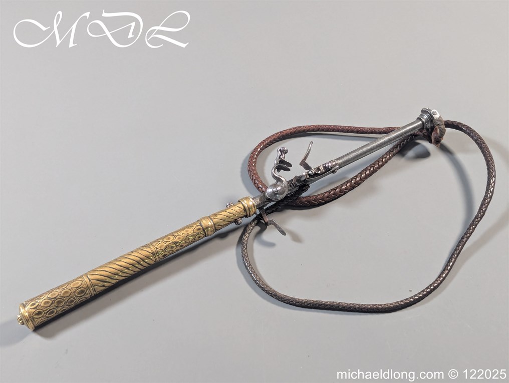 Continental 17th Century Horse Whip Flintlock Pistol