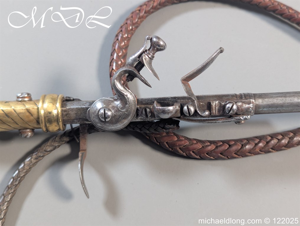 Continental 17th Century Horse Whip Flintlock Pistol - Image 15