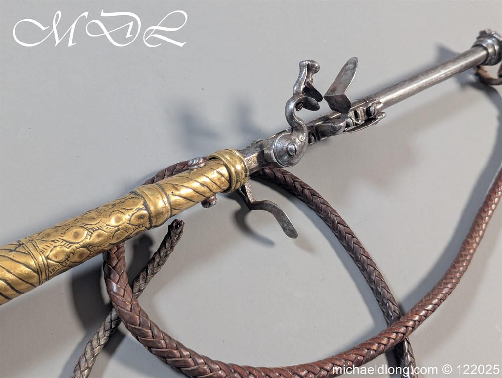 Continental 17th Century Horse Whip Flintlock Pistol