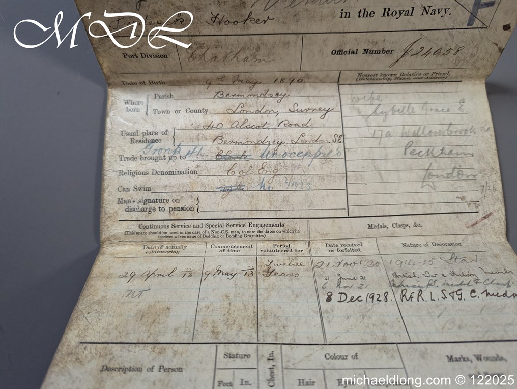 Royal Naval Group of Medals – Somaliland 1920 Ark Royal - Image 26