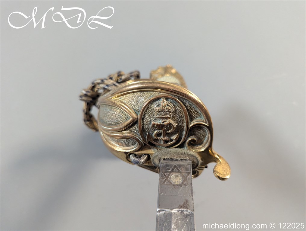 British Royal Naval WW1 Submariner Officers Sword - Image 9