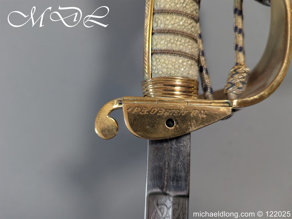 British Royal Naval WW1 Submariner Officers Sword - Image 7