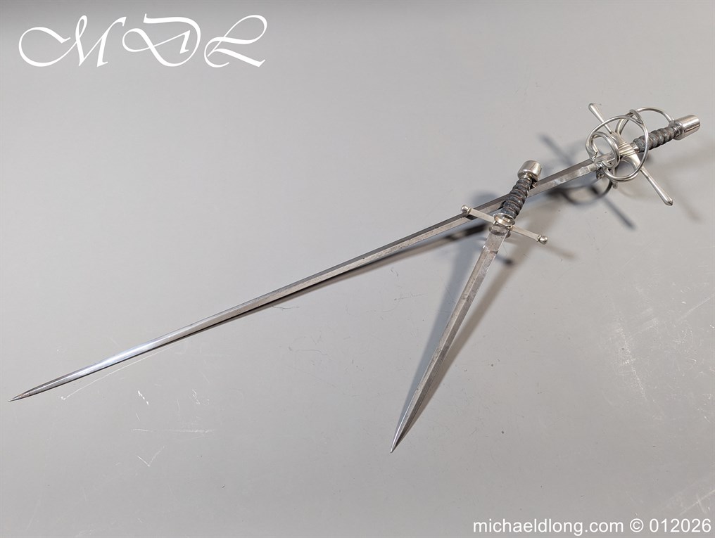 Italian Swept Hilt Rapier and Ensuite Dagger