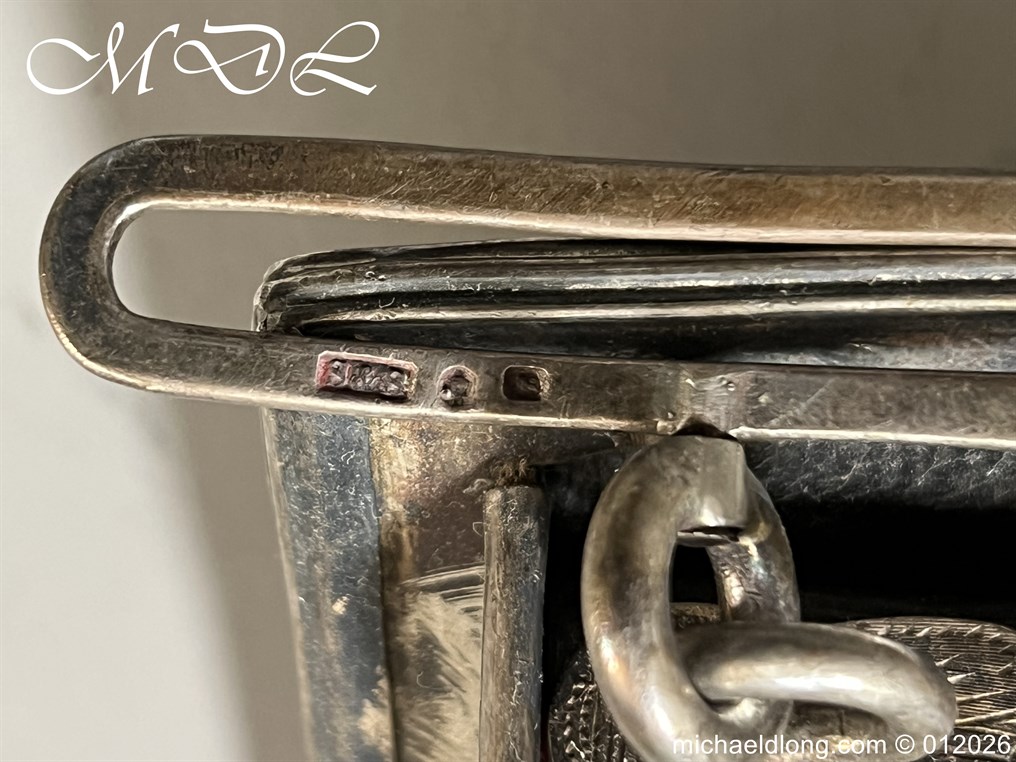 Victorian 3rd Dragoon Guards Officers Full Dress Silver Pouch and Cross Belt - Image 14