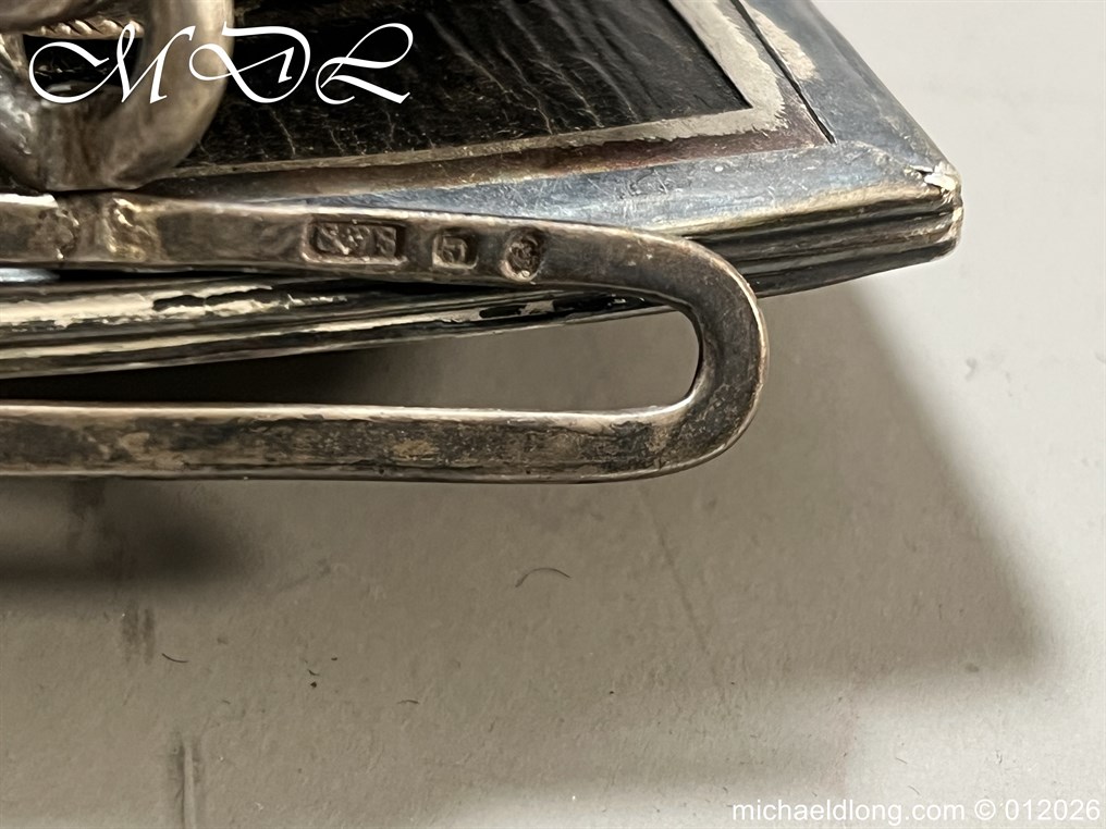 Victorian 3rd Dragoon Guards Officers Full Dress Silver Pouch and Cross Belt - Image 13