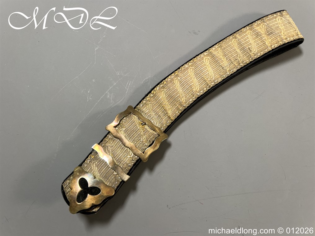 7th Royals Dragoon Guards Officers Hallmarked Silver Pouch and Cross Belt - Image 8