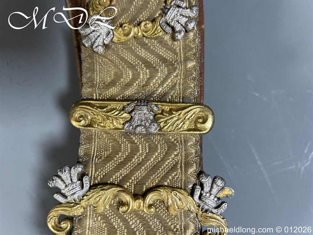 Victorian 3rd Dragoon Guards Officers Full Dress Silver Pouch and Cross Belt - Image 9