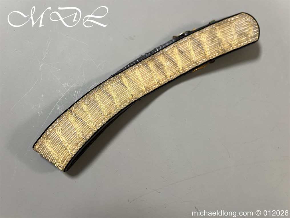 7th Royals Dragoon Guards Officers Hallmarked Silver Pouch and Cross Belt - Image 4