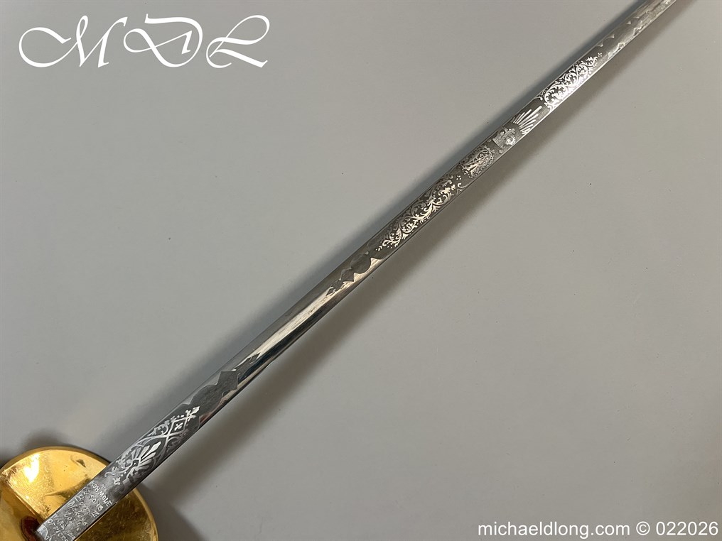 British Victorian Officers Court Sword by - Image 17