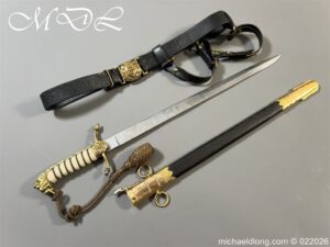 British WW2 Submariners Naval Dirk and Belt