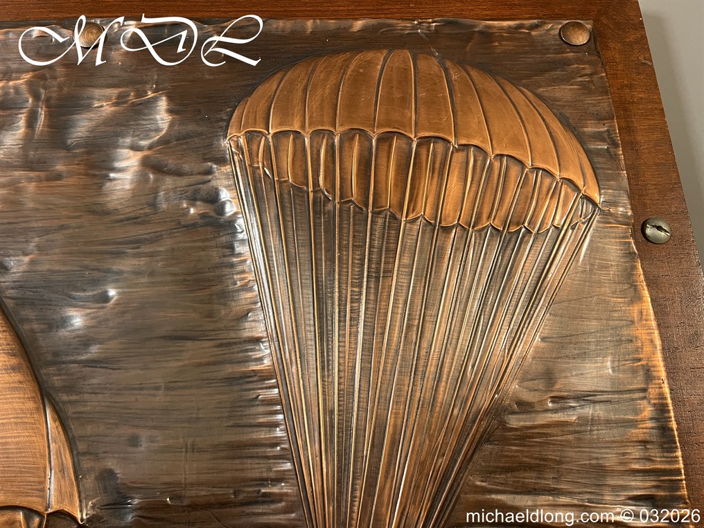 Presentation Copper Relief Art to Leslie L. Irvin Parachutist - Image 16