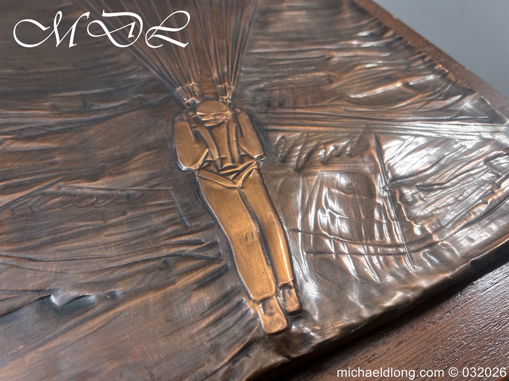 Presentation Copper Relief Art to Leslie L. Irvin Parachutist - Image 9