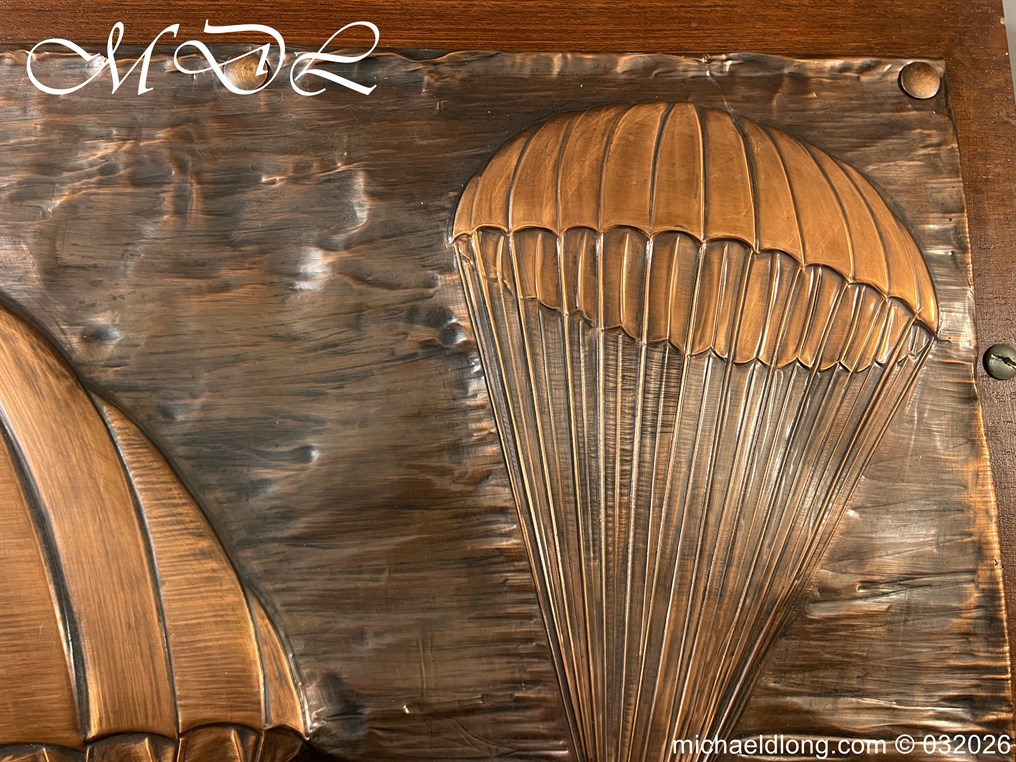 Presentation Copper Relief Art to Leslie L. Irvin Parachutist - Image 7