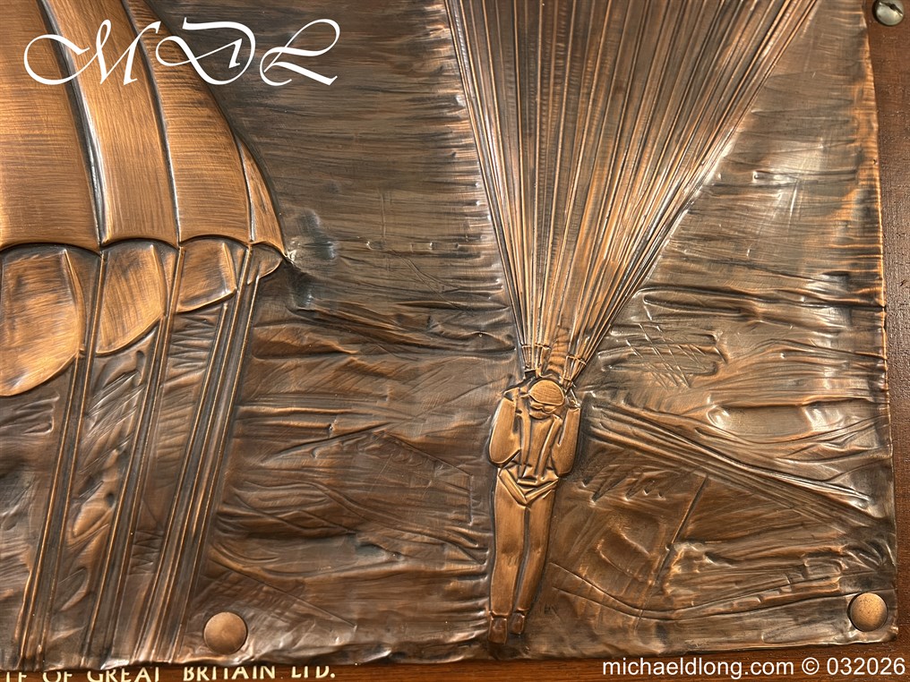 Presentation Copper Relief Art to Leslie L. Irvin Parachutist - Image 6