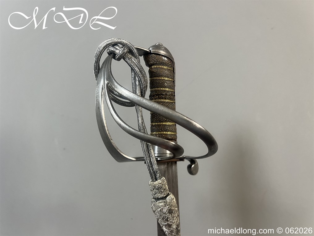 British Victorian 1821 Officers Sword with Family Blade - Image 5