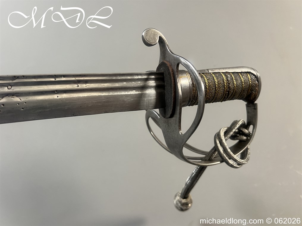 British Victorian 1821 Officers Sword with Family Blade - Image 4
