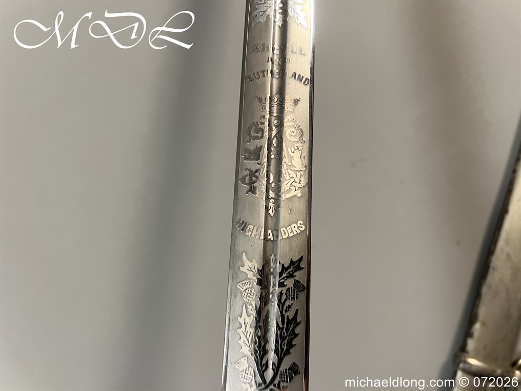 Argyll and Sutherlands Highlander Basket Hilt Sword - Image 4