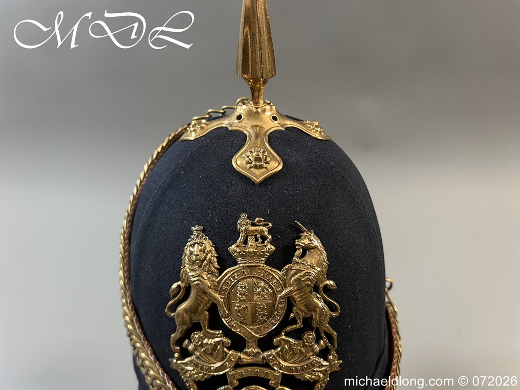 Victorian NCO Royal Engineers Blue Cloth Helmet - Image 17