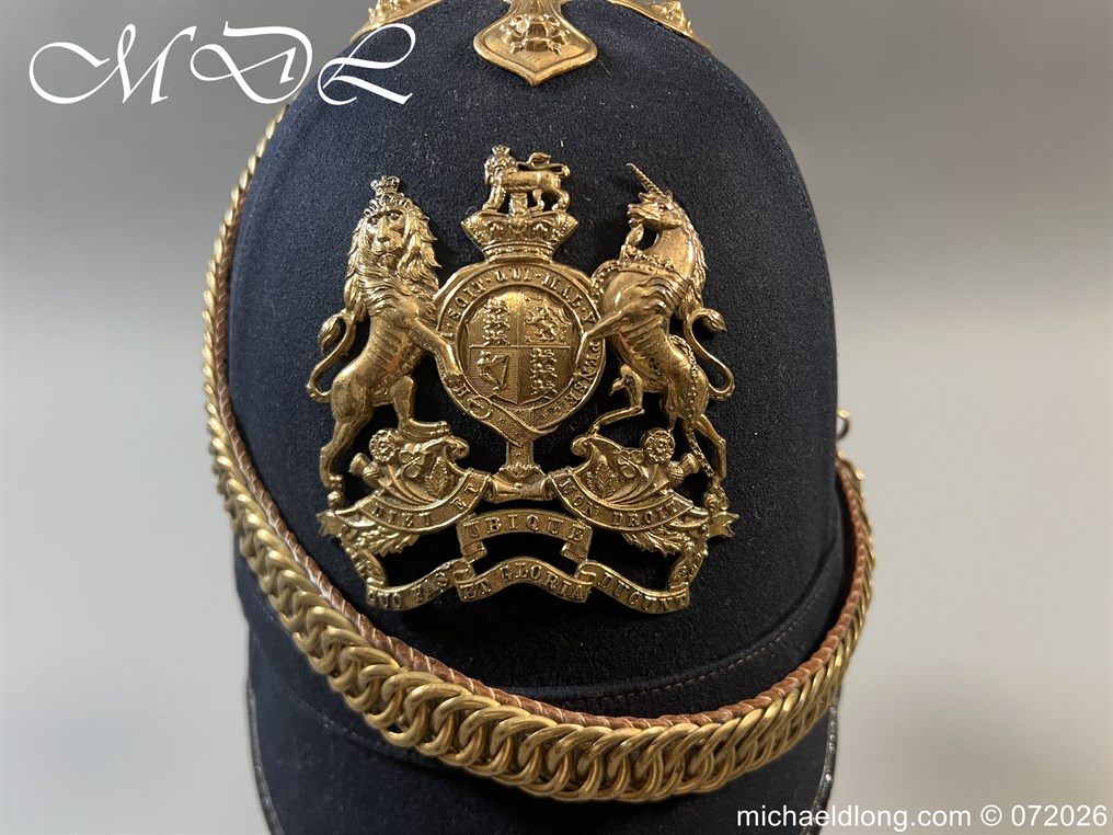 Victorian NCO Royal Engineers Blue Cloth Helmet - Image 16
