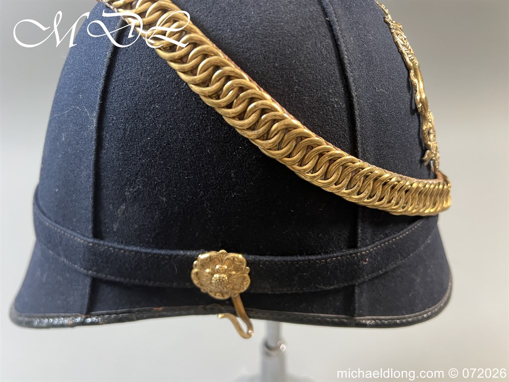 Victorian NCO Royal Engineers Blue Cloth Helmet - Image 12