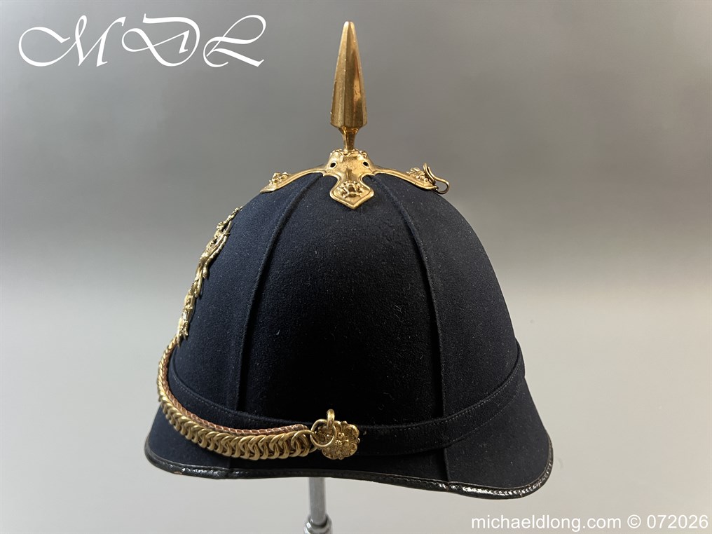 Victorian NCO Royal Engineers Blue Cloth Helmet - Image 8