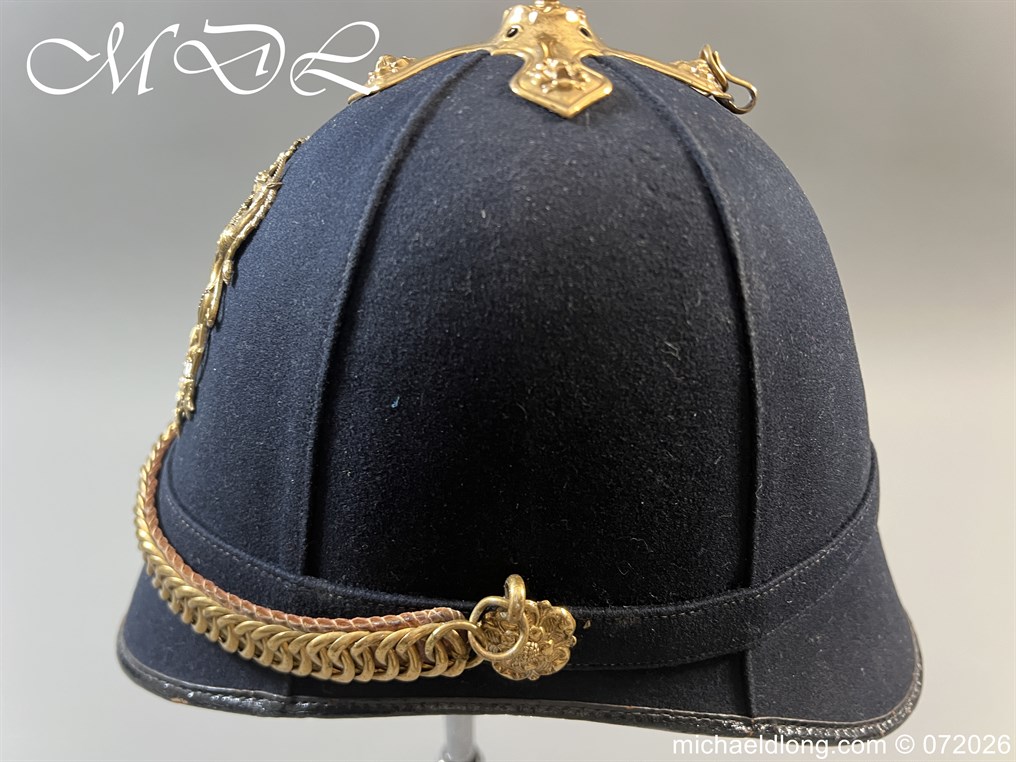 Victorian NCO Royal Engineers Blue Cloth Helmet - Image 7