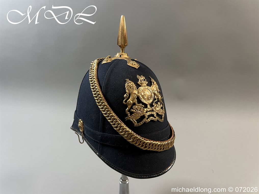 Victorian NCO Royal Engineers Blue Cloth Helmet