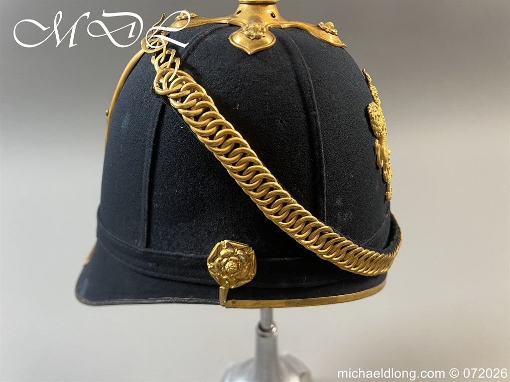 Victorian Royal Engineers Officers Blue Cloth Helmet - Image 8