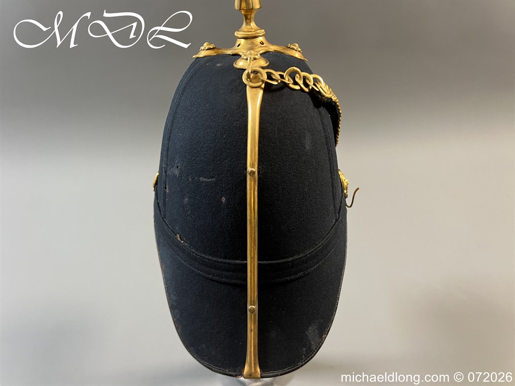Victorian Royal Engineers Officers Blue Cloth Helmet - Image 7