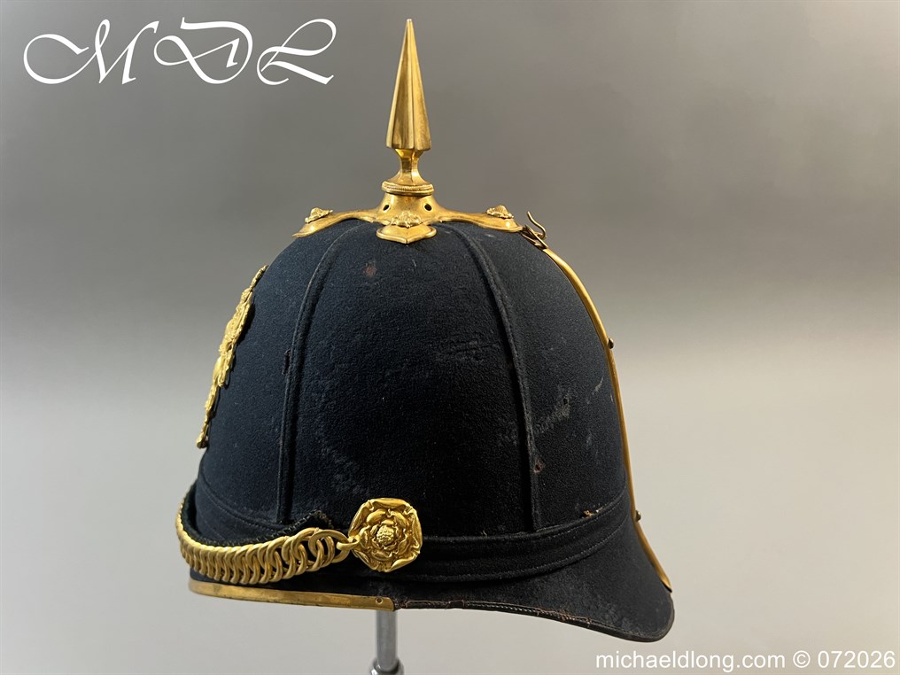 Victorian Royal Engineers Officers Blue Cloth Helmet - Image 6