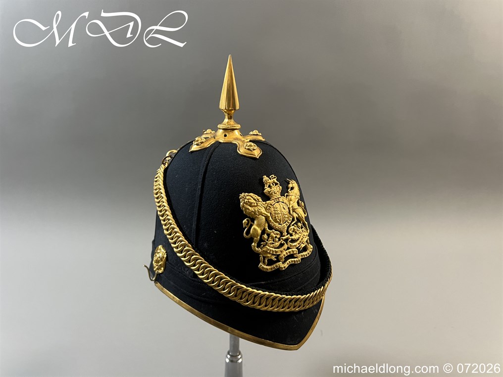 Victorian Royal Engineers Officers Blue Cloth Helmet